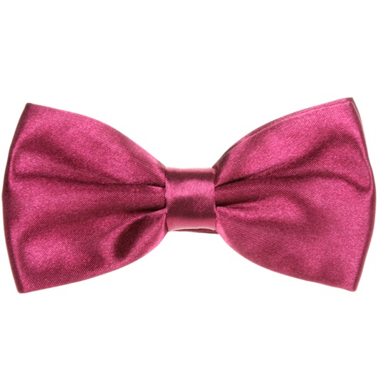 Noeud Papillon en Satin Magenta