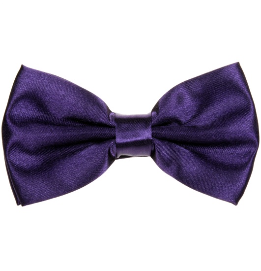 Noeud Papillon en Satin Violet Foncé
