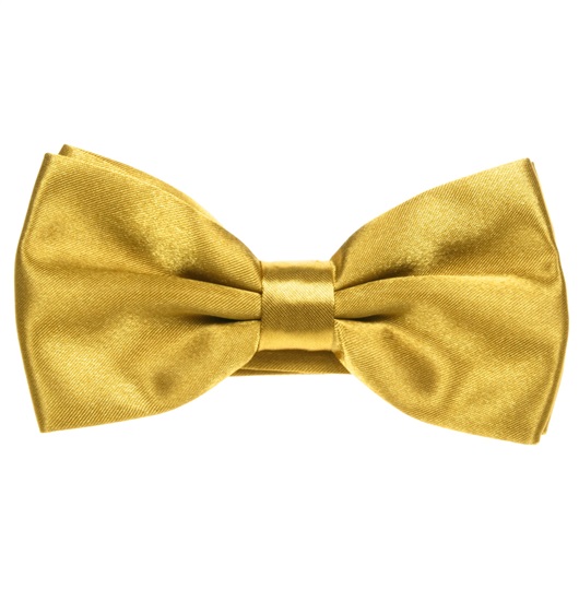 Noeud Papillon Satin Ocre Or