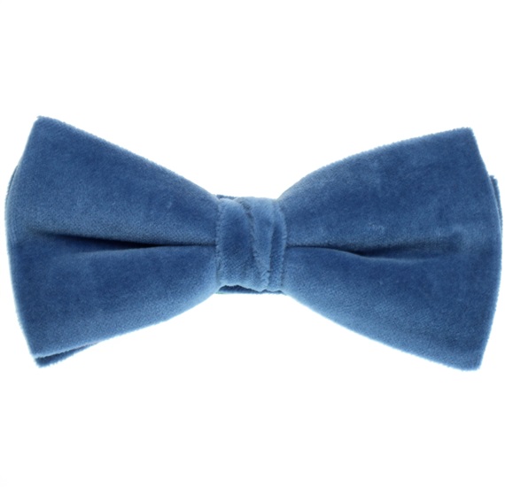 Noeud Papillon Velours Bleu