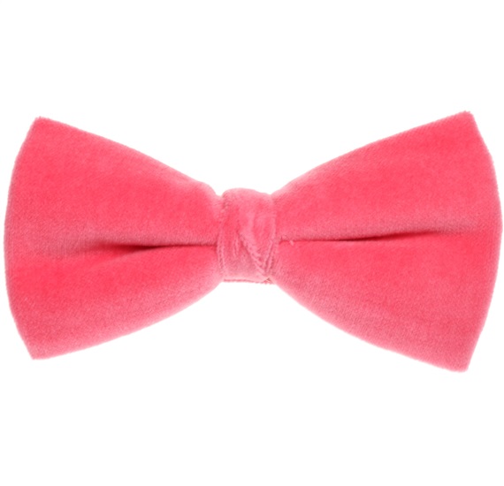 Noeud Papillon Velours Fraise