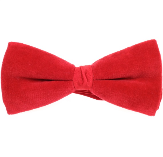 Noeud Papillon Velours Rouge