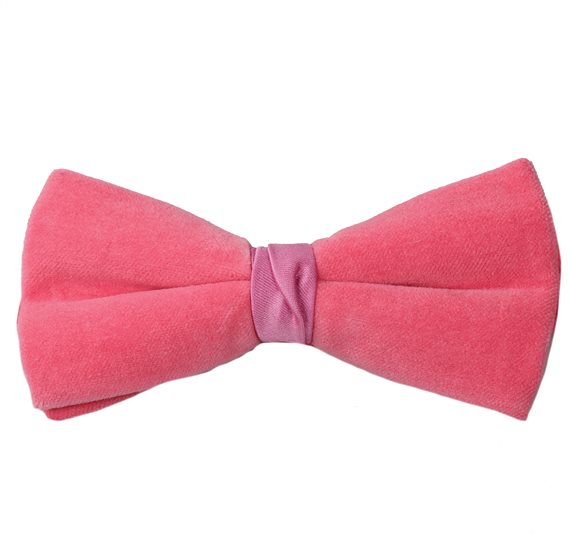 Noeud Papillon Velours Rose