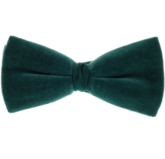 Noeud Papillon Velours Vert Foncé