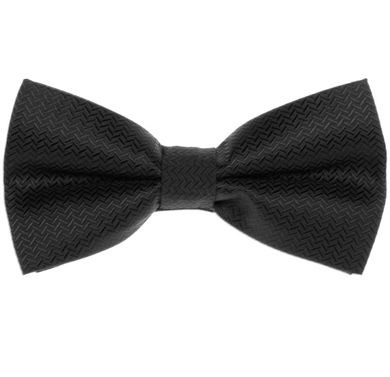 Noeud Papillon Habillé Noir à Chevrons