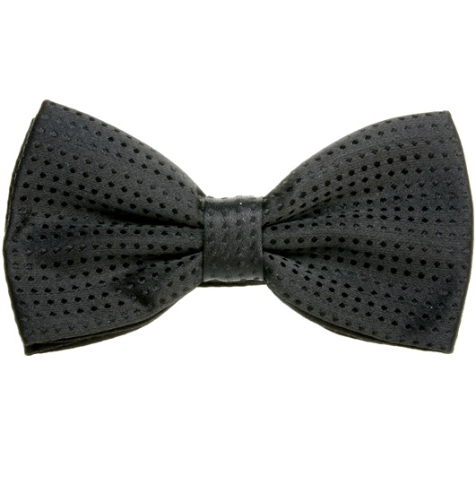 Noeud Papillon Habillé Noir Motifs Noirs