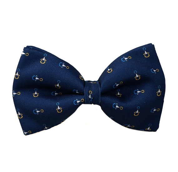 Papillon et Mouchoir Bleu Marine avec Étriers