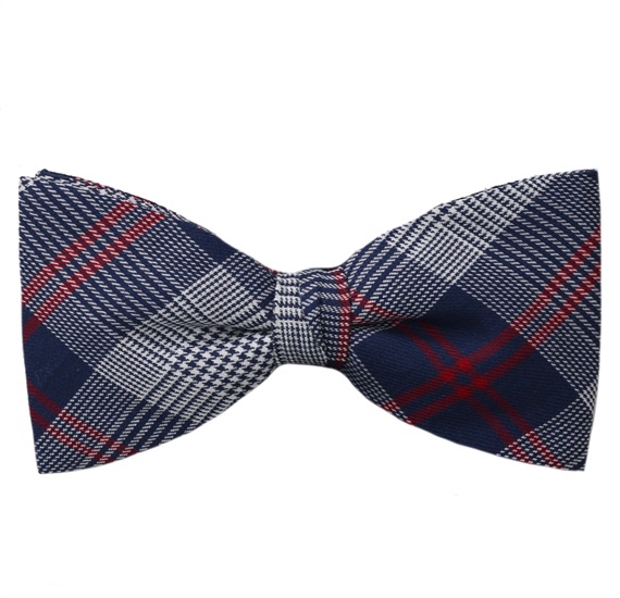 Papillon et Mouchoir Prince de Galles Bleu et Rouge