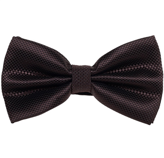 Noeud Papillon et Mouchoir en Satin Marron Foncé