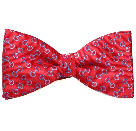Papillon et Mouchoir Rouge avec Étriers Équitation Bleus