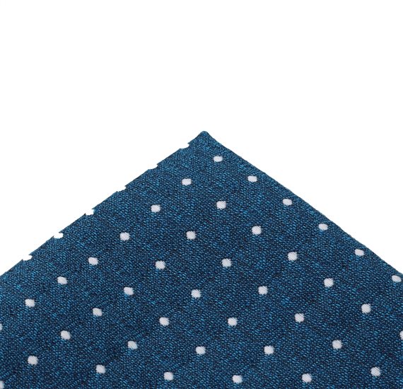 Mouchoir de Poche Bleu Cobalt à Pois