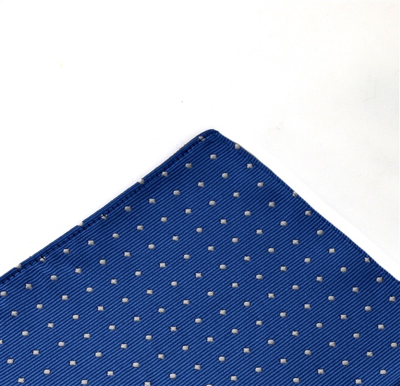 Mouchoir de Poche Bleu à Pois Blancs