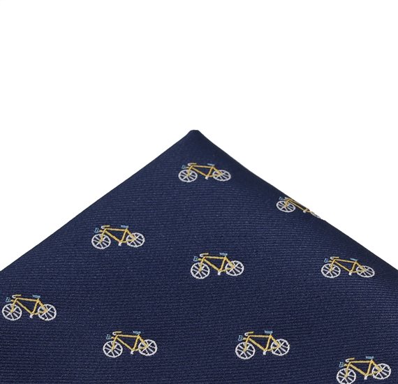 Mouchoir de Poche Bleu Marine Vélos