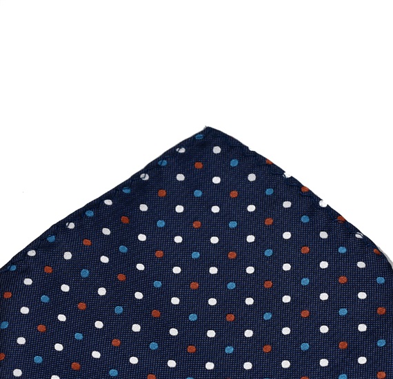 Mouchoir de Poche Bleu Marine à Pois