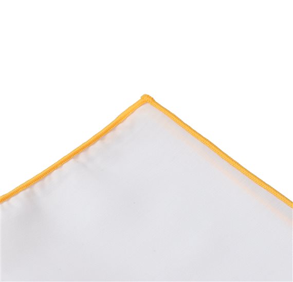 Mouchoir de Poche Blanc et Jaune Moyen