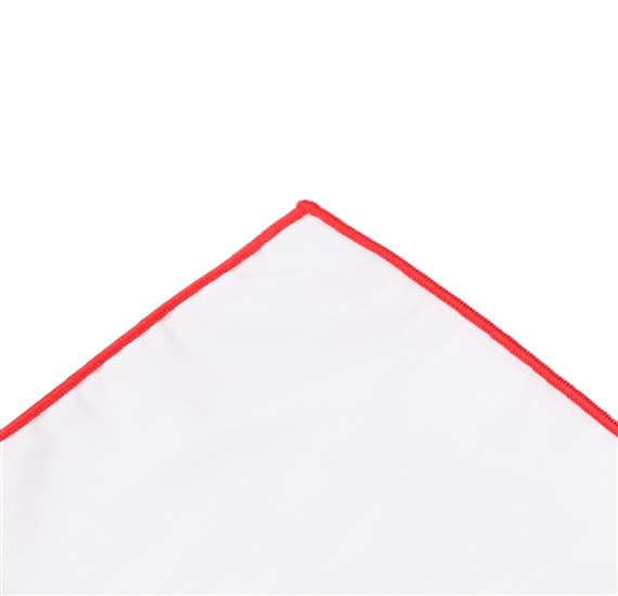 Mouchoir de Poche Blanc et Rouge