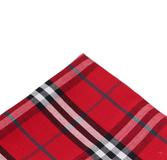 Mouchoir de Poche Tartan Rouge