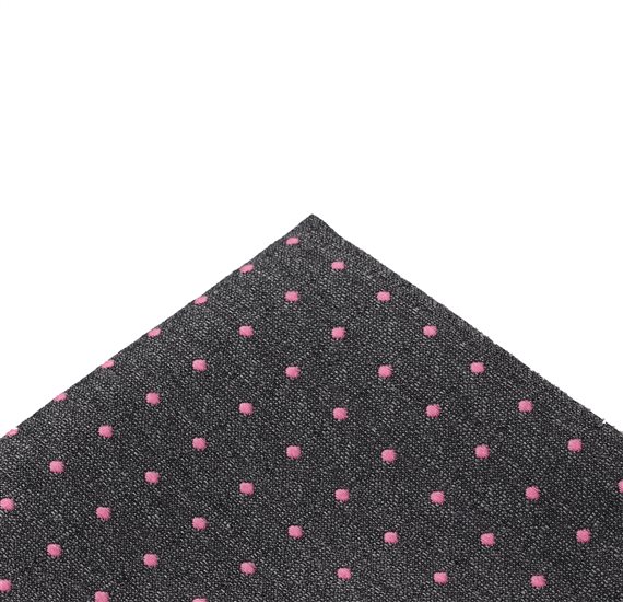 Pañuelo Bolsillo Gris Lunares