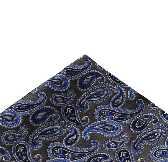 Mouchoir de Poche Gris Paisley