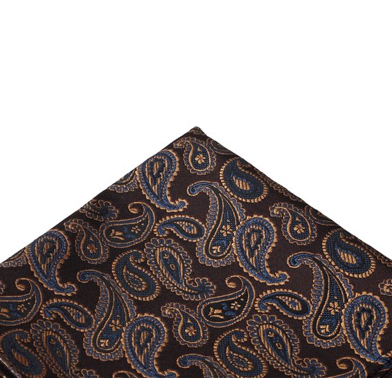 Mouchoir de Poche Marron Paisley