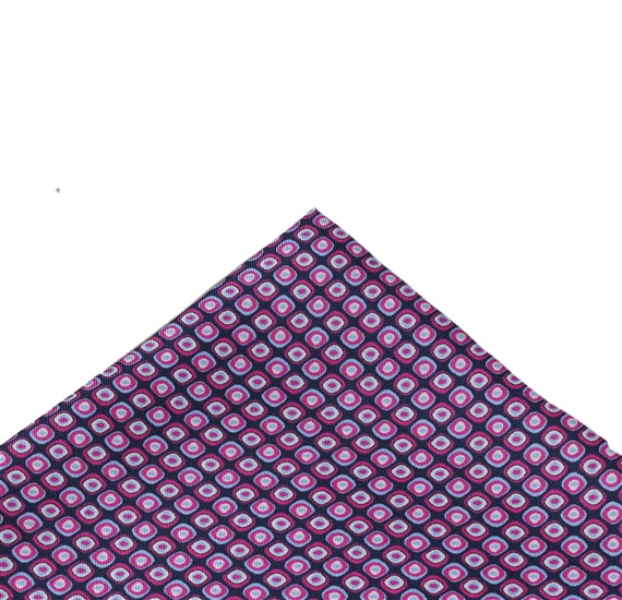 Mouchoir de Poche en Soie Motif Fuchsia