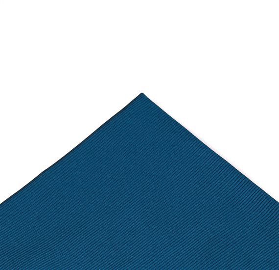 Mouchoir de Poche en Soie Jacquard Bleu Cobalt