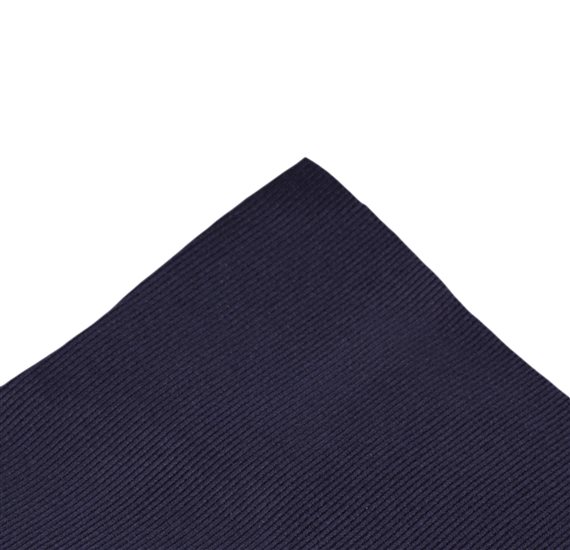 Mouchoir de Poche en Soie Jacquard Bleu Marine