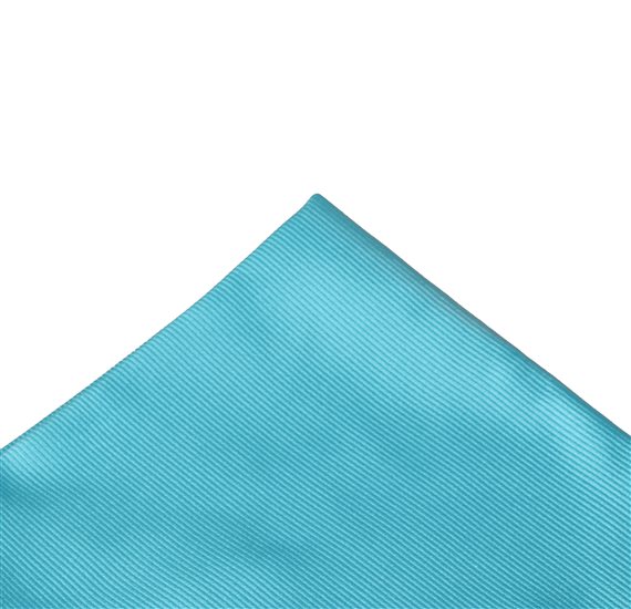 Mouchoir de Poche en Soie Jacquard Turquoise
