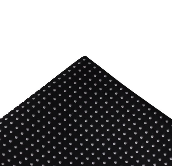 Pañuelo Bolsillo Seda Negro Lunares