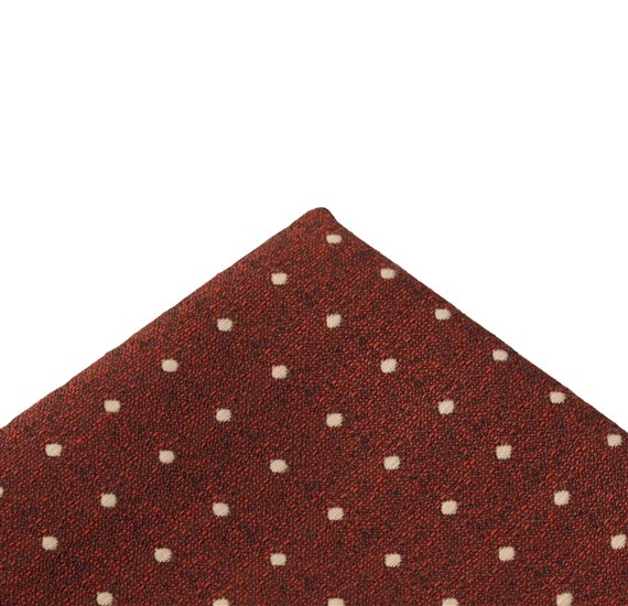 Mouchoir de Poche Terracotta à Pois