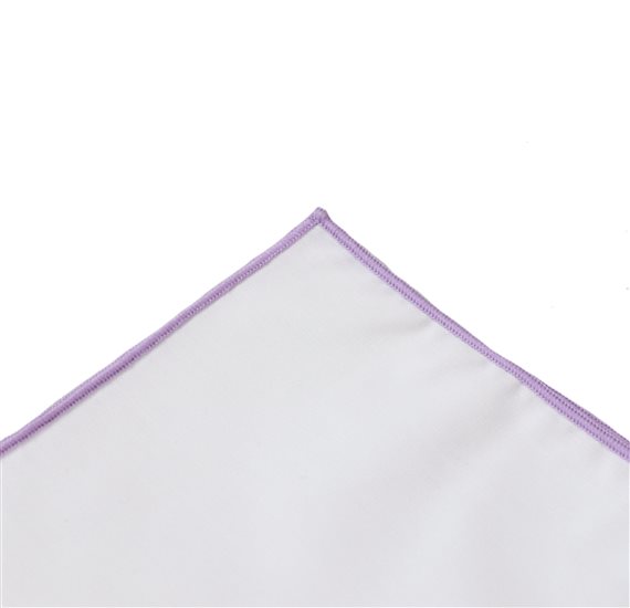 Mouchoir de Poche Blanc et Lavande