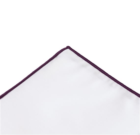 Mouchoir de Poche Blanc et Violet