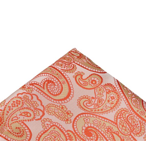 Mouchoir de Poche Orange Paisley