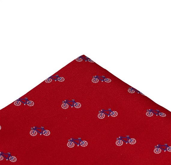 Mouchoir de Poche Rouge avec des Vélos