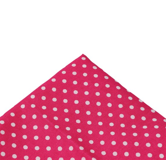Mouchoir de Poche Rose Fuchsia à Pois