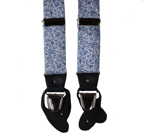 Bretelle en coton Paisley bleu
