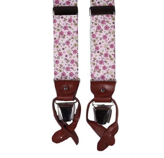Bretelle Double Usage Rose Fleurs