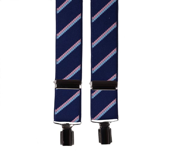 BRETELLE ÉLASTIQUE RAYURES BLEUES BLEU ET ROSE
