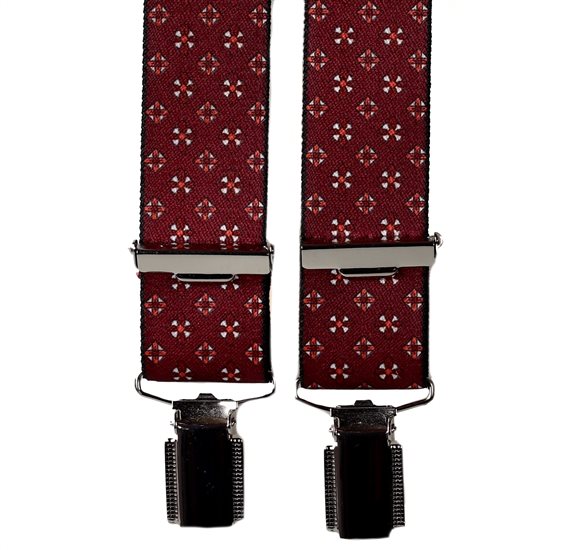 Bretelle Élastique Bordeaux Motif