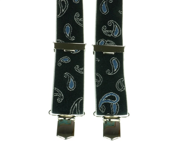 Bretelle Élastique Cachemire Bleu Marine