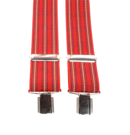 Bretelle Élastique Écossaise Rouge