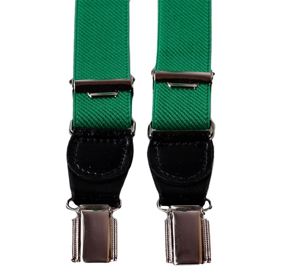 Bretelle Élastique Étroite Cuir Vert Andalousie