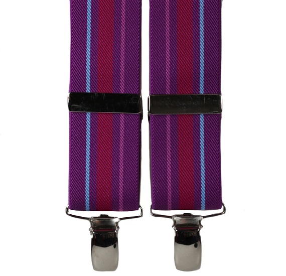 Bretelle Élastique Rayures Magenta