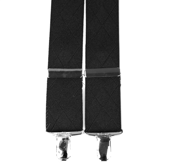 Bretelle Élastique Noire à Losanges
