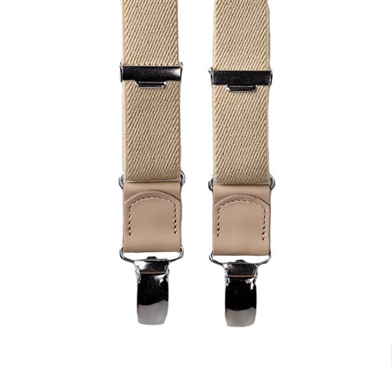 Bretelle Élastique Enfant Beige Cuir