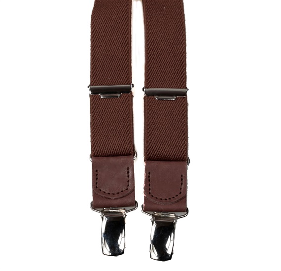 Bretelle Élastique Enfant Marron Cuir