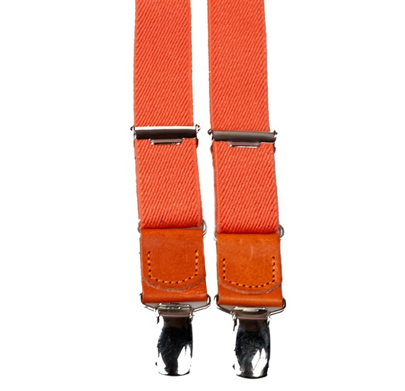 Bretelle Élastique Enfant Orange Cuir
