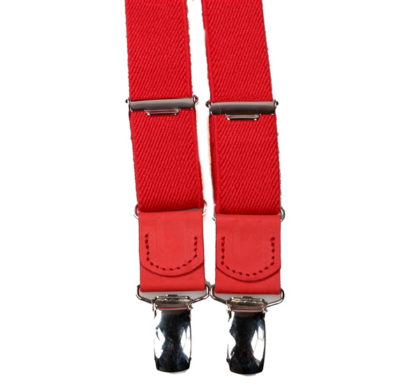 Bretelle Élastique Enfant Rouge Cuir
