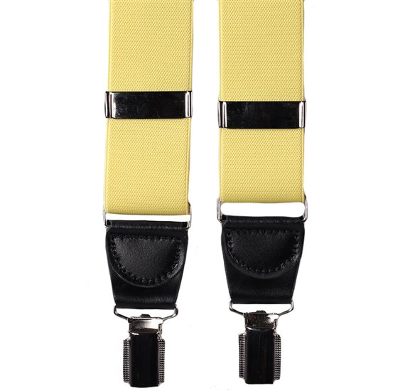 Bretelle Élastique Cuir Jaune Clair