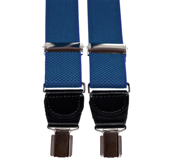 Bretelle Élastique en Cuir Bleu avec Taches Vertes